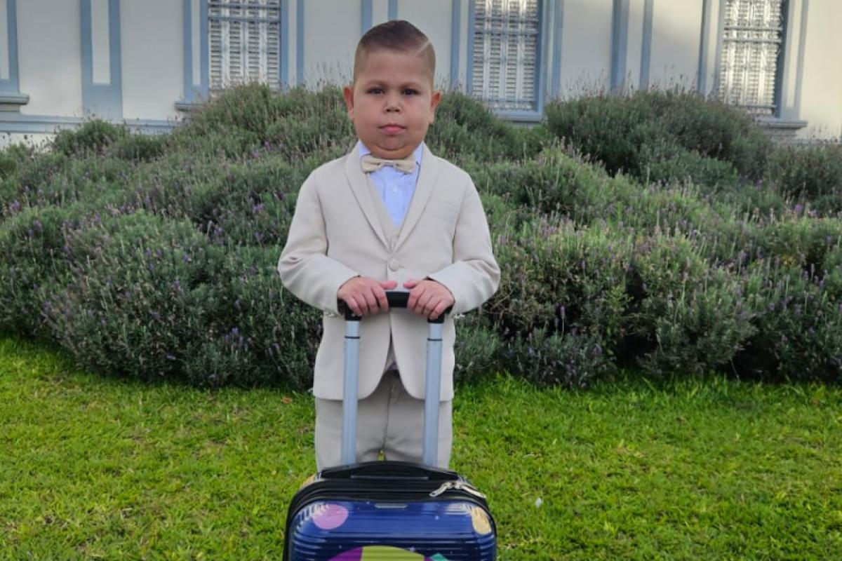 Davi Miguel foi pajem em casamento, no último final de semana