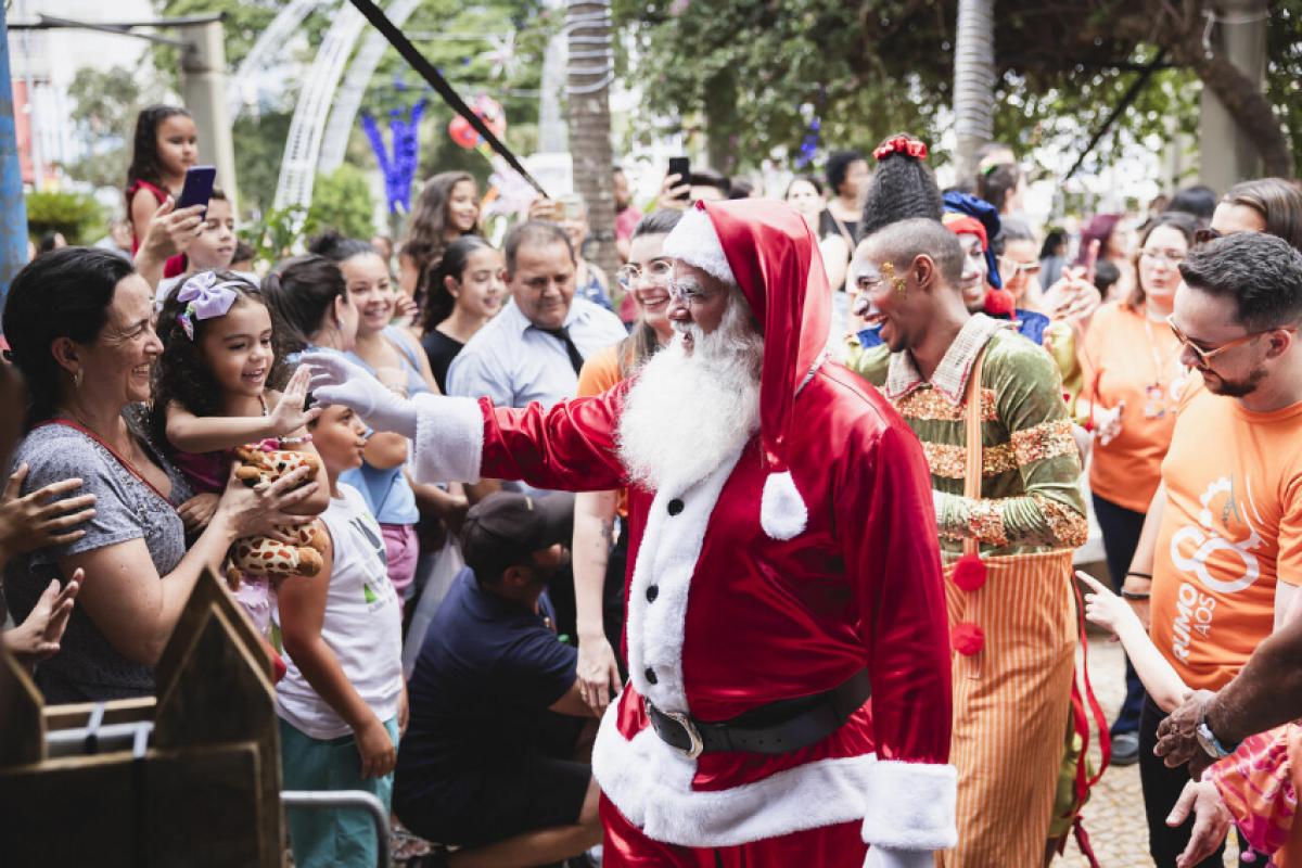 Chegada do Papai Noel, na Praça Matriz, em 2024