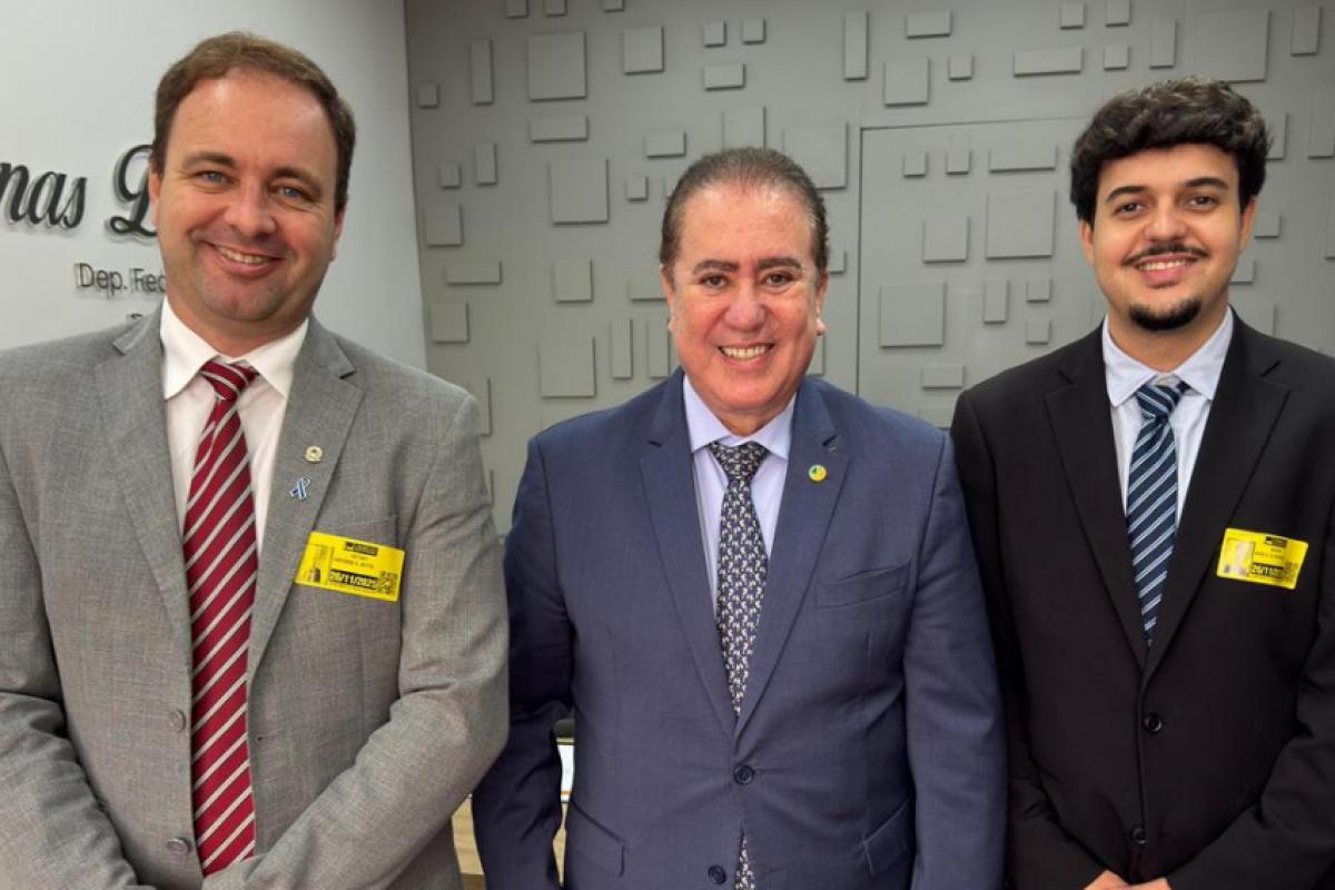 Emerson Netto (Provedor da SCMI), Deputado Federal Jonas Donizette e Kaue Demczuk (Gestor Estratégico da SCMI)
