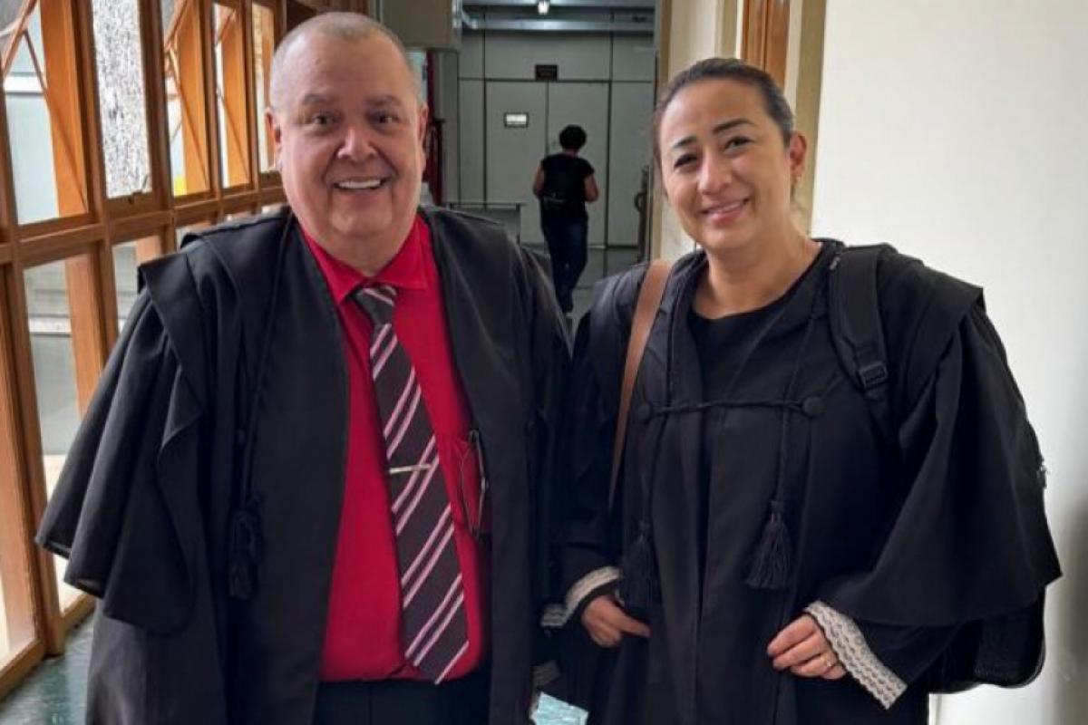 Os advogados de defesa Jeronimo Júnior e Keilla Dias: dupla atuou pelo réu e obteve a redução de 2/3 da pena