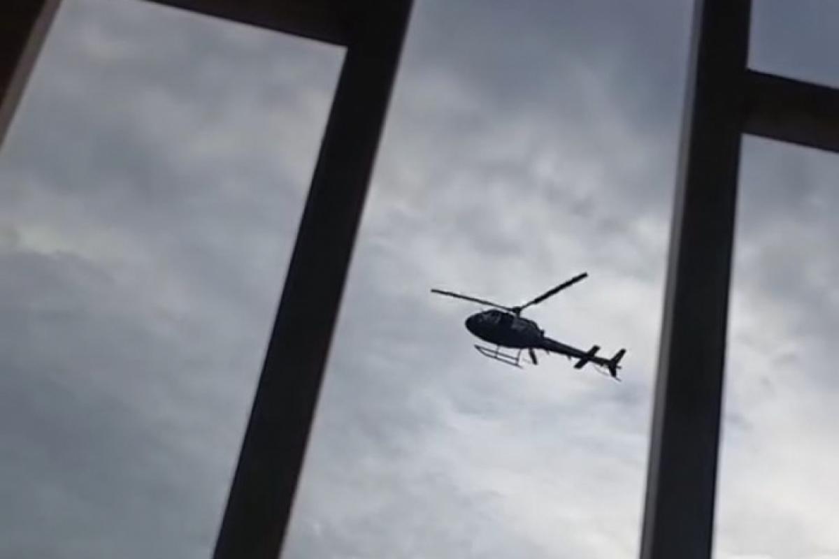 Registro do Helicóptero da PM no Campo Belo, zona norte de Franca