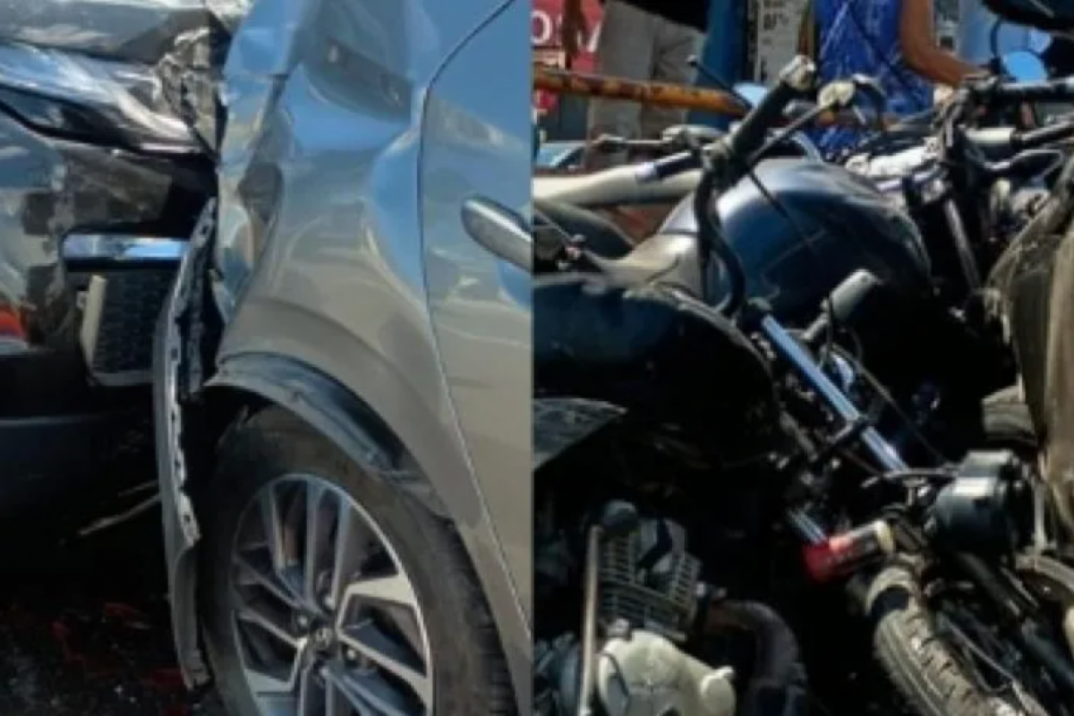 Homem conduzia a Range Rover de uma cliente quando perdeu o controle e colidiu com outro carro em movimento. 