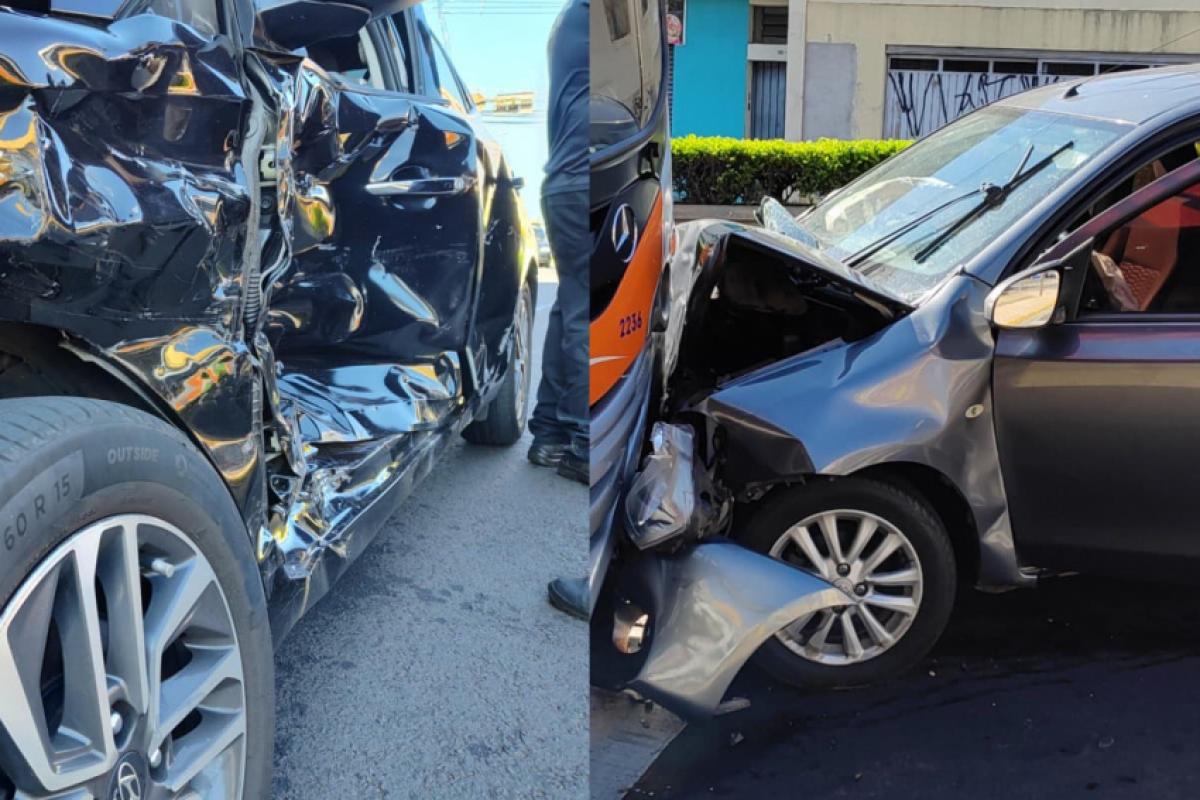 HB20 e Etios, após a forte batida na Rodrigues Alves