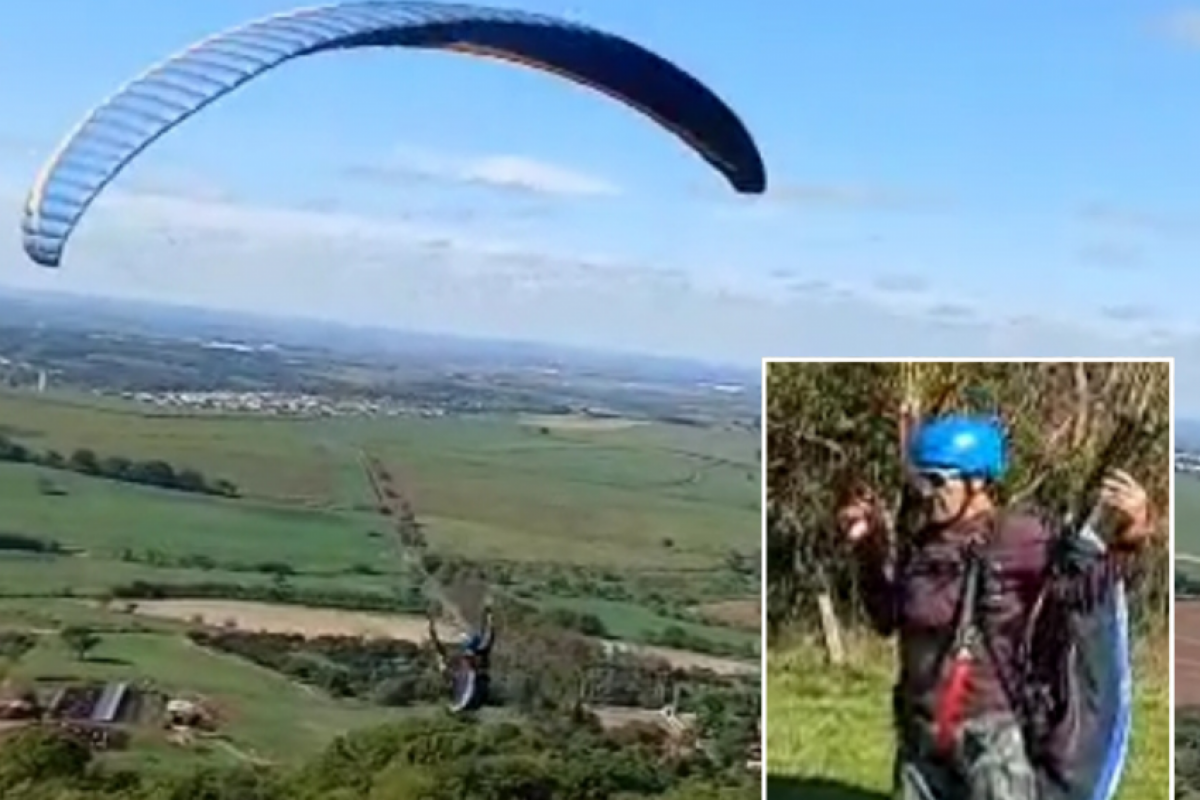 Elgino Viana das Neves caiu com o parapente na zona rural de Limeira. 