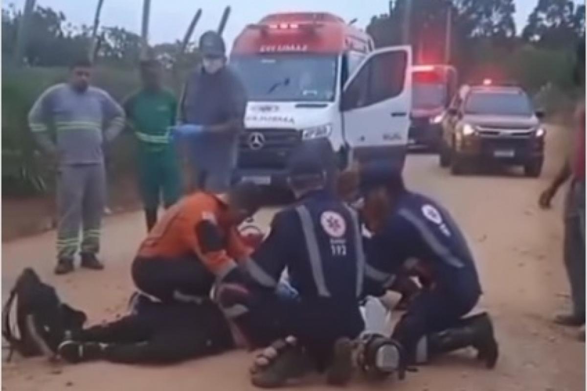 Socorristas tentaram reanimar a vítimas, mas o ciclista não resistiu