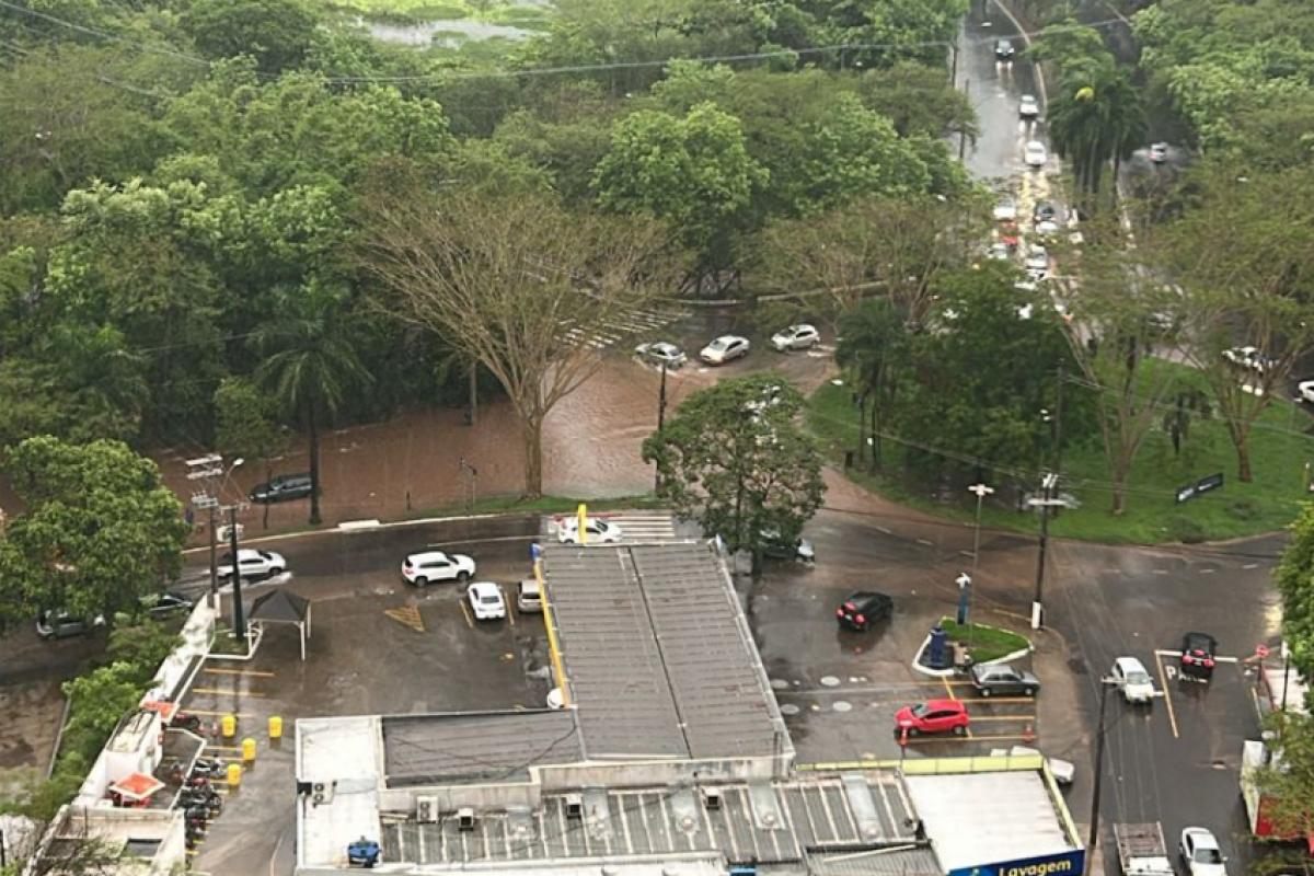 Avenida Pompeu de Toledo, na altura do córrego Baguaçu