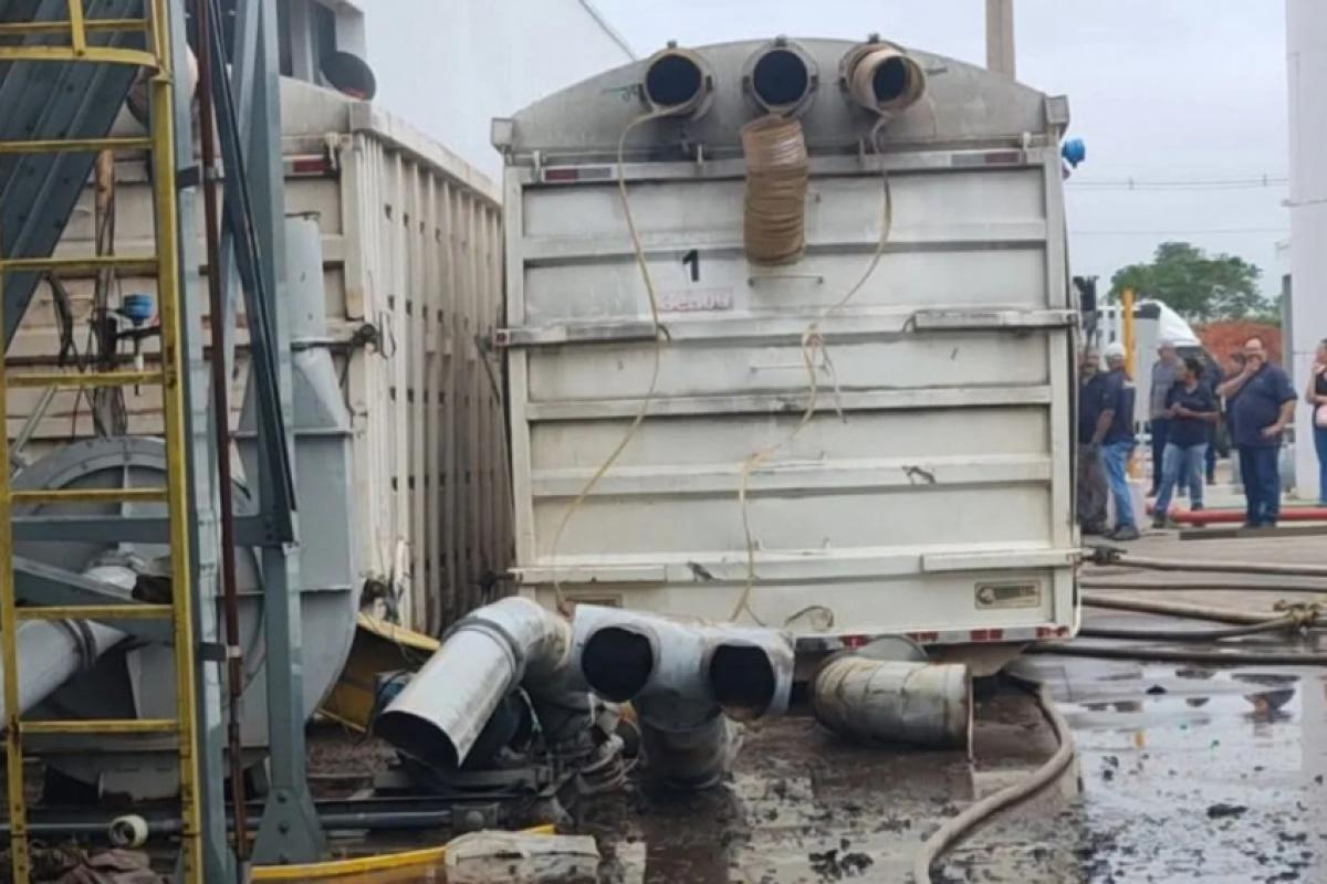 Acidente ocorreu em Mirassol, após explosão em silo de serragem