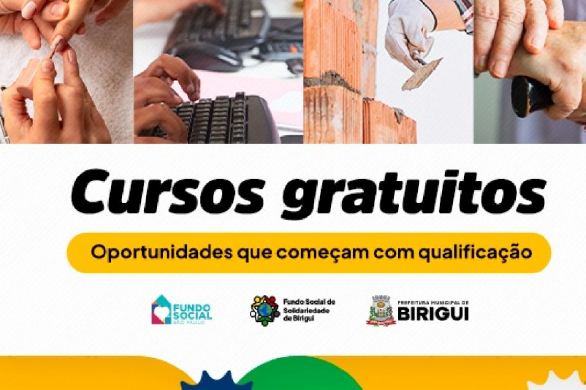 Cursos profissionalizantes serão realizados em parceria com o Fundo Social de Solidariedade do Estado de São Paulo