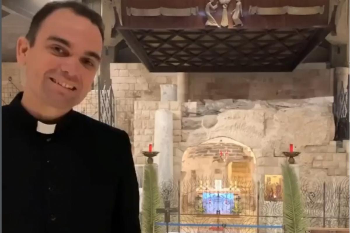 Missionário da Canção Nova, padre Sóstemes está há 10 anos na Terra Santa