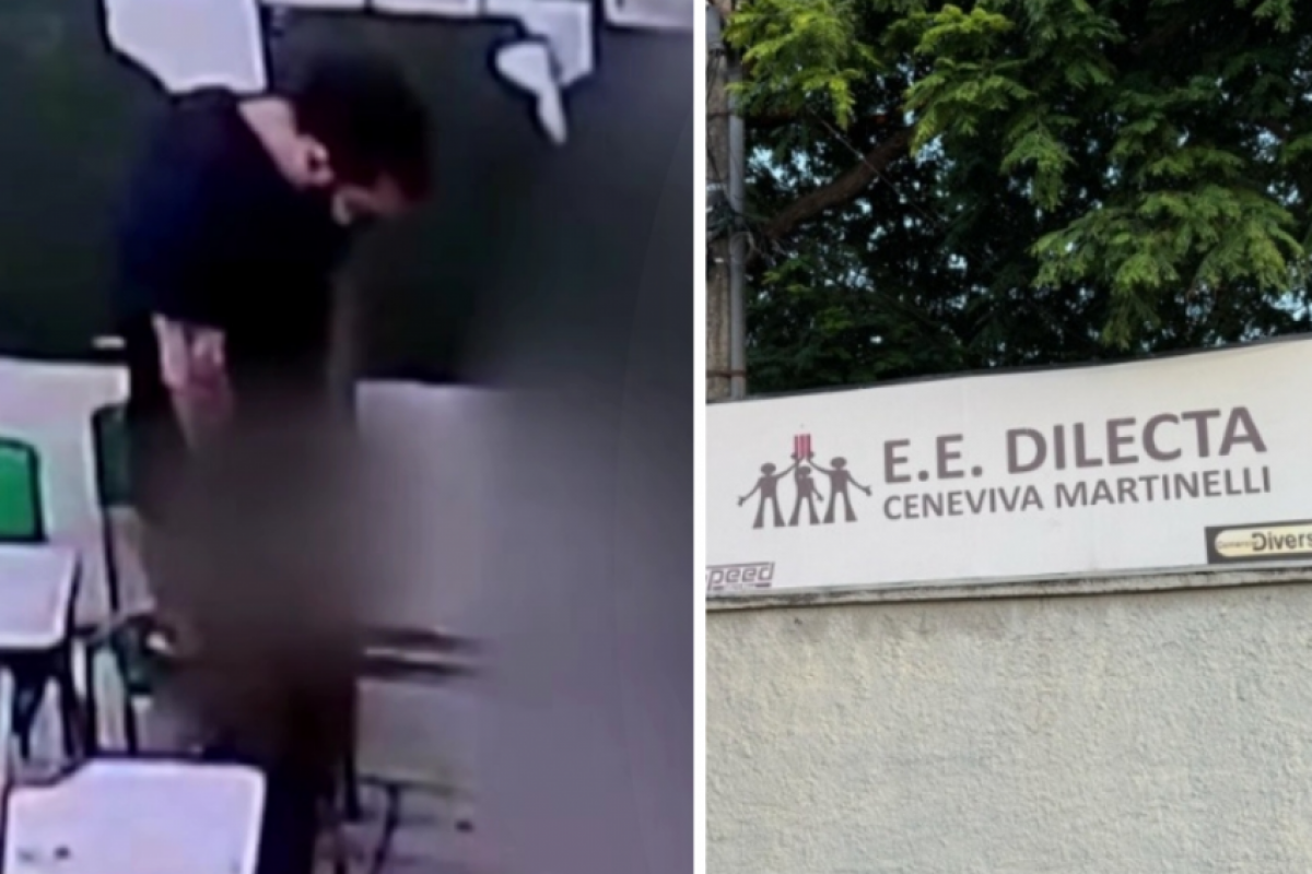 Um funcionário da escola entregou o vídeo do ato para a polícia. 