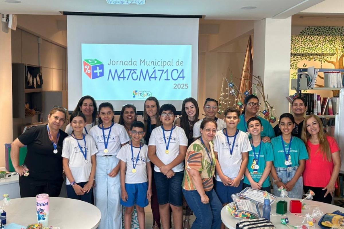 Medalhistas da Jornada de Matemática 2025, em Franca