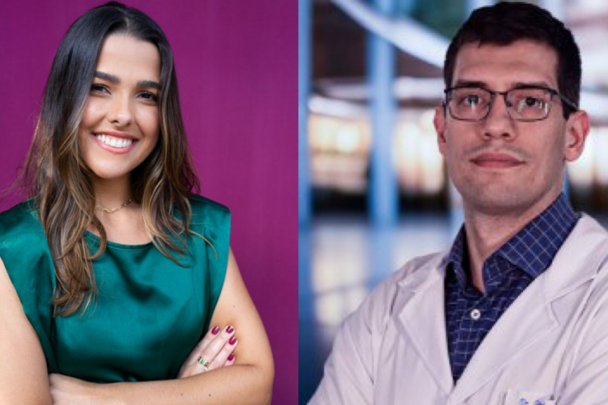 A médica pediatra Paola Laurenza Resende Pestana, e Pedro Henrique Della Libera,  médico intensivista