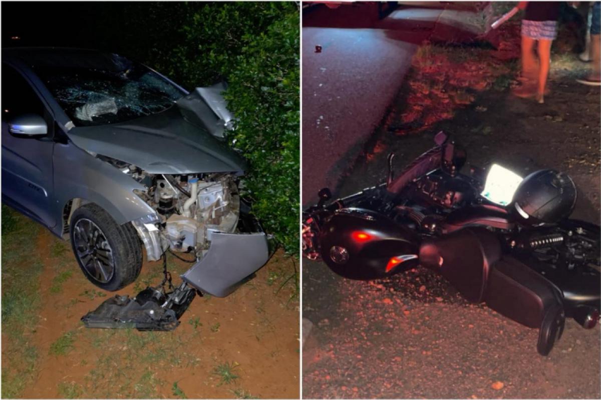 Colisão entre os veículos ocorreu na noite dessa quarta-feira, 3