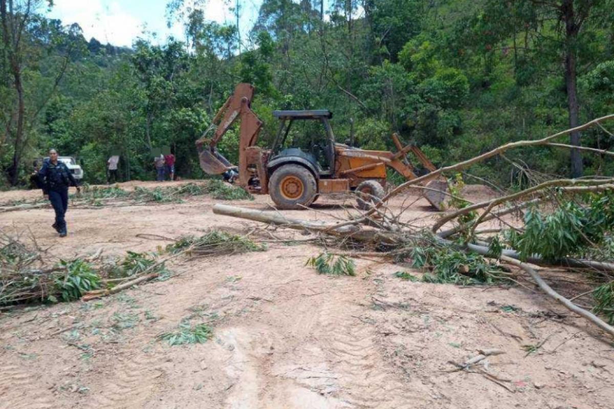 Foi realizada uma ampla movimentação de terra 