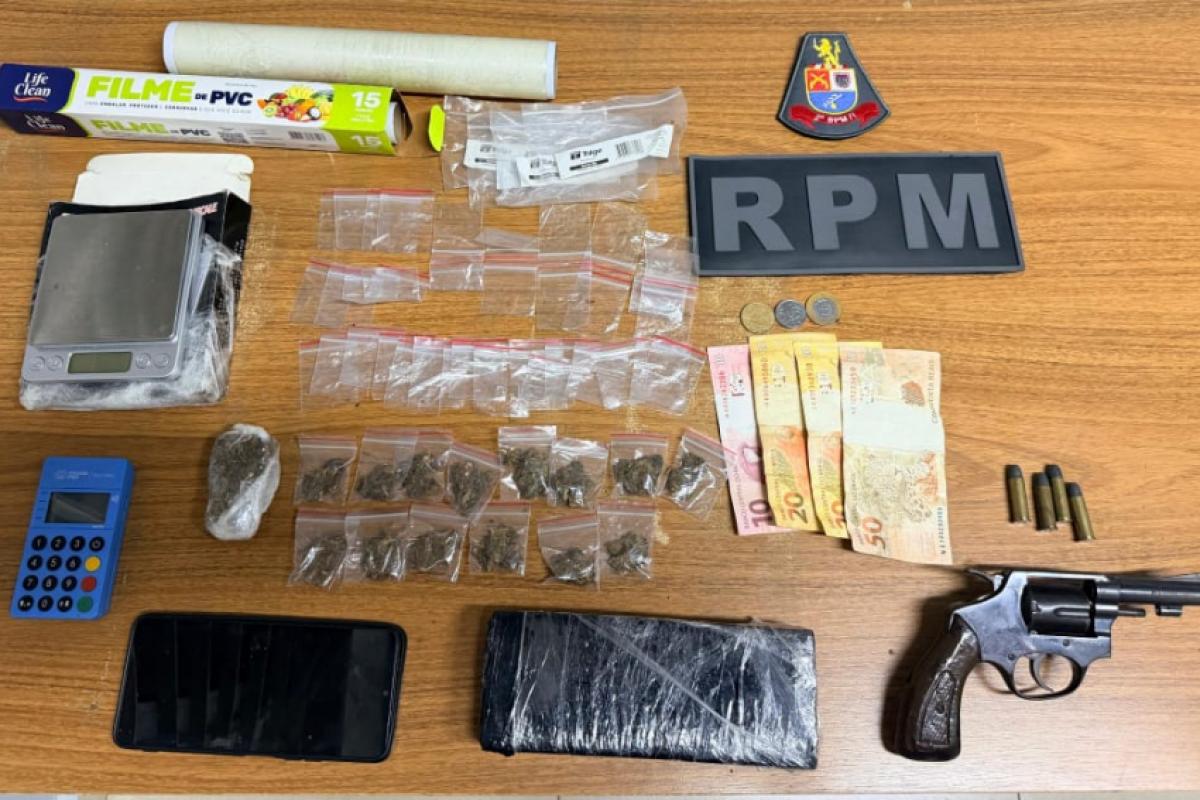 Barbearia é alvo de denúncia, e abordagem policial resulta na apreensão de drogas e arma em Araçatuba