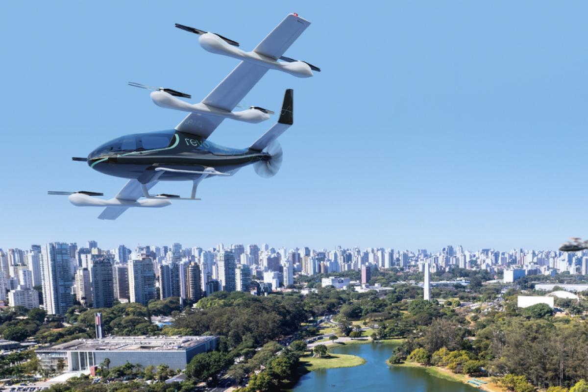 Imagem do 'carro voador' da Eve Air Mobility
