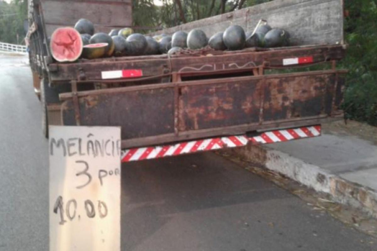 Melancias eram vendidas nas ruas de Pirajuí