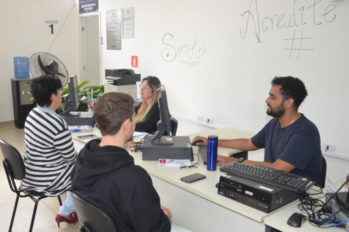 Atendimento ao público no Emprega Franca