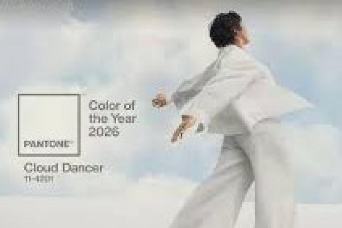 Cloud Dancer, a cor do ano 2026 pela Pantone