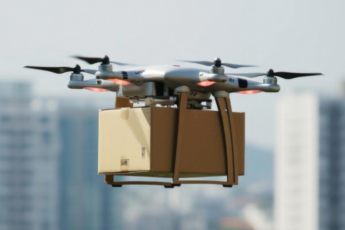Os drones são capazes de transportar até 10 kg e possuem um alcance de voo de até 20 km atualmente