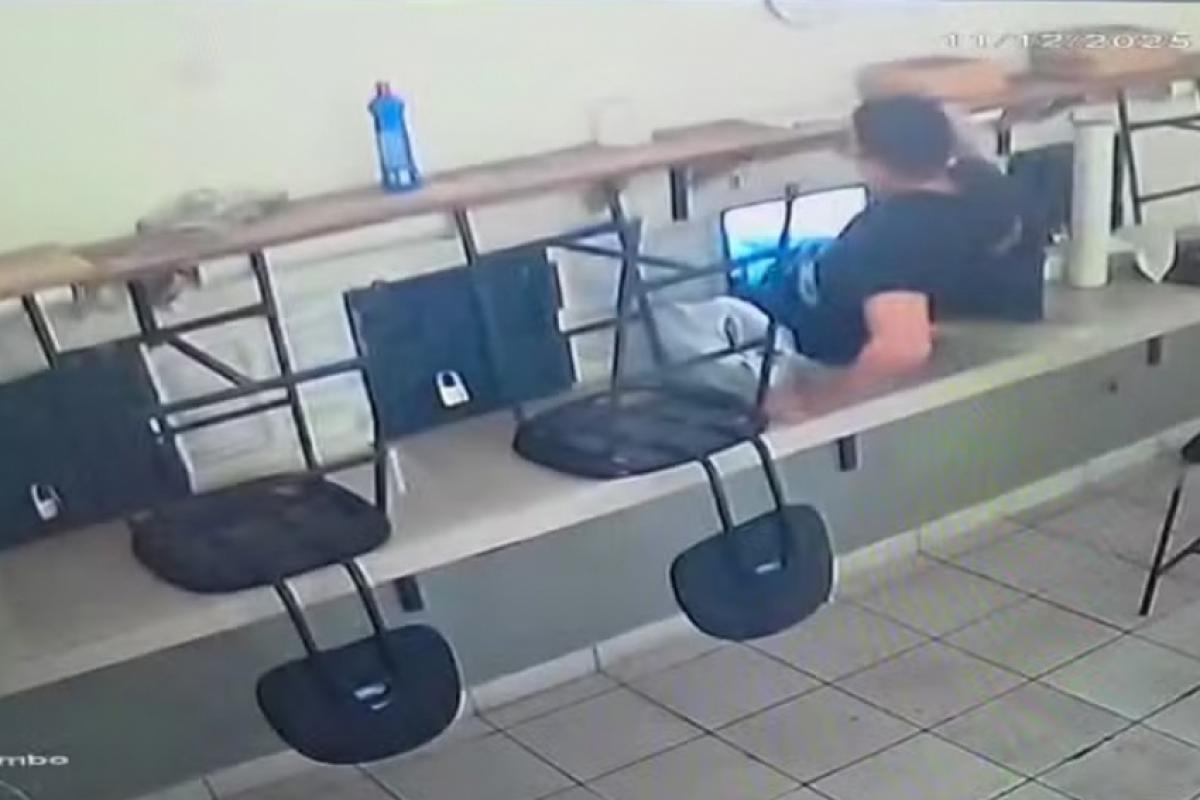 Câmera flagra a fuga do preso no CDP de Caraguatatuba