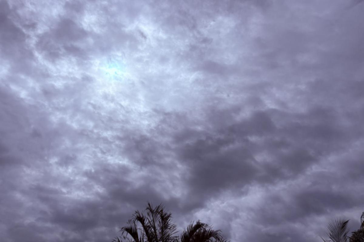 Céu registrado no bairro São José, em Franca