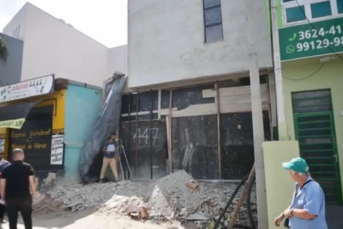 Local da interdição em Taubaté