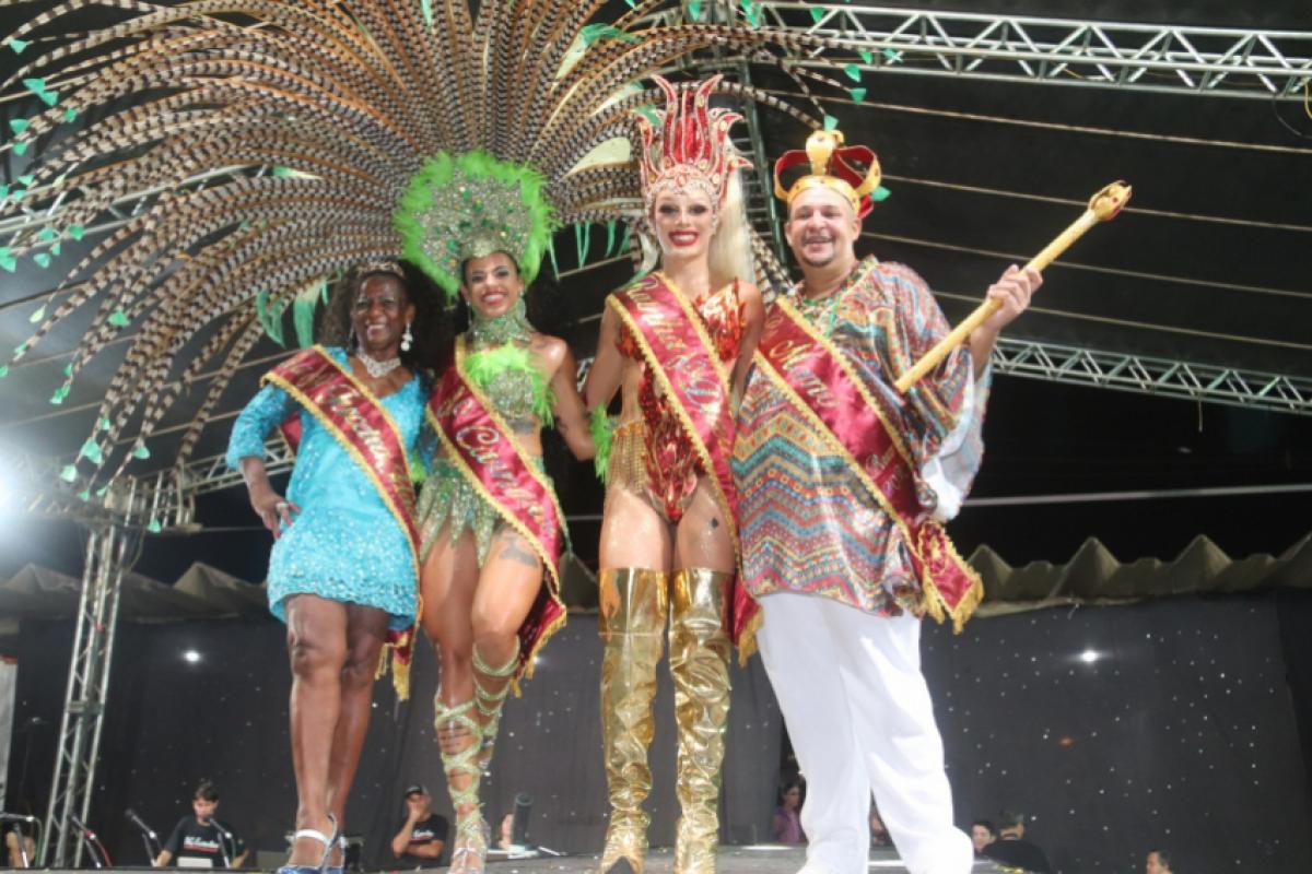 Realeza do Carnaval de 2020: Inês Silveira, Mayara Felix Pereira, Kyara Arayk e Wilson Fernandes dos Santos
