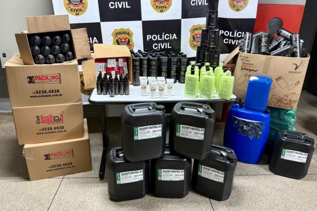 DIG de Campinas localizou fábrica irregular que vendia cosméticos pelo Instagram. Proprietária foi presa e pode pegar até 24 anos de reclusão.
