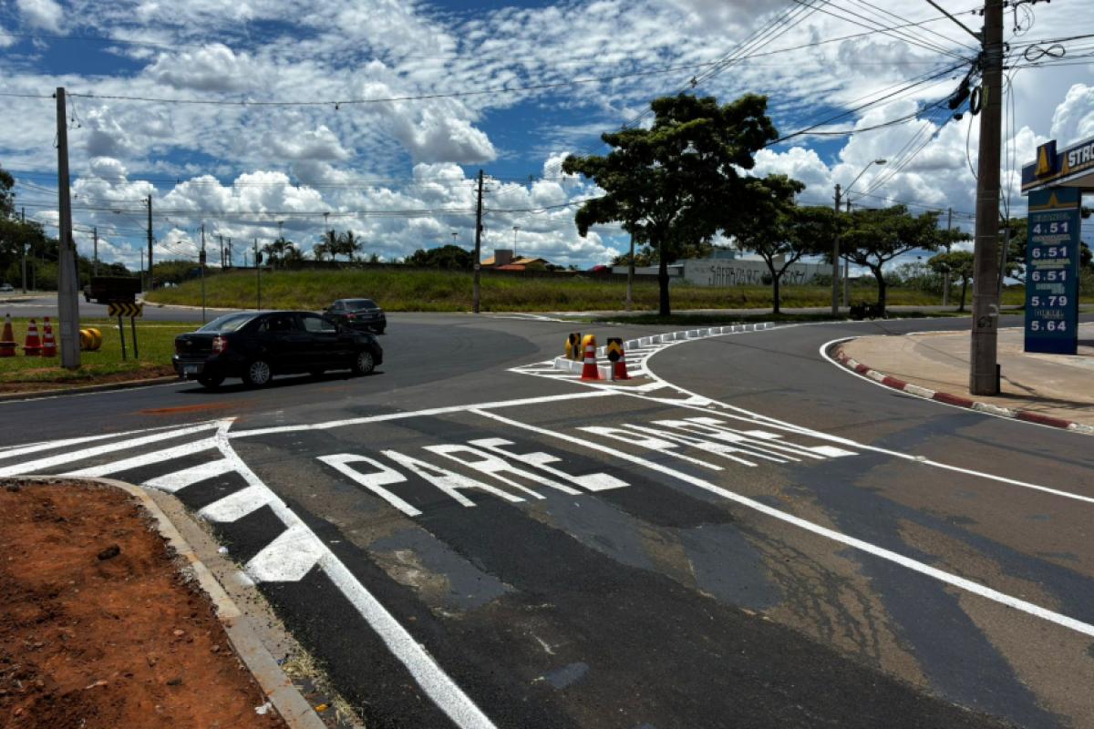 Resultado da obra realizada na rotatória do Residencial Zanetti 