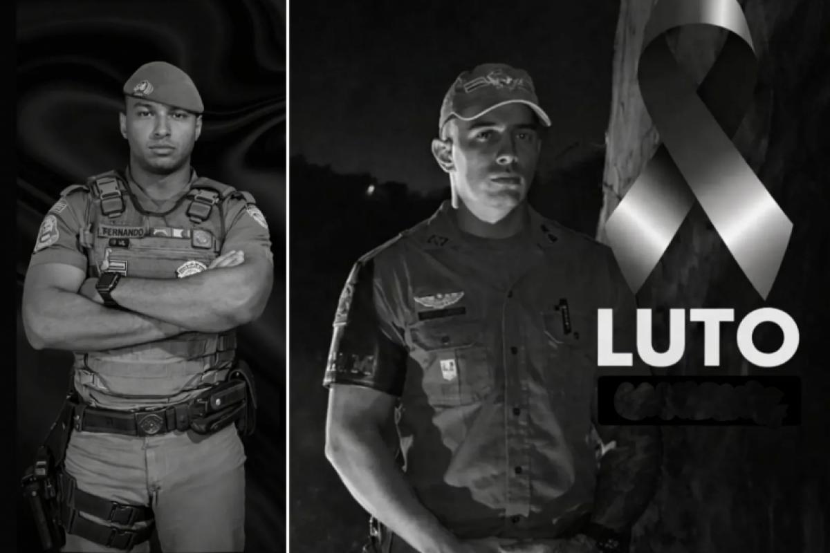 Soldados da PM Pedro Fernando (esq.) e Luiz Daniel