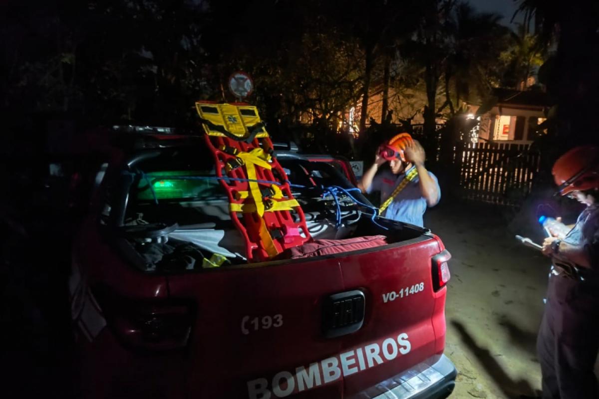 Operação de resgate do Corpo de Bombeiros