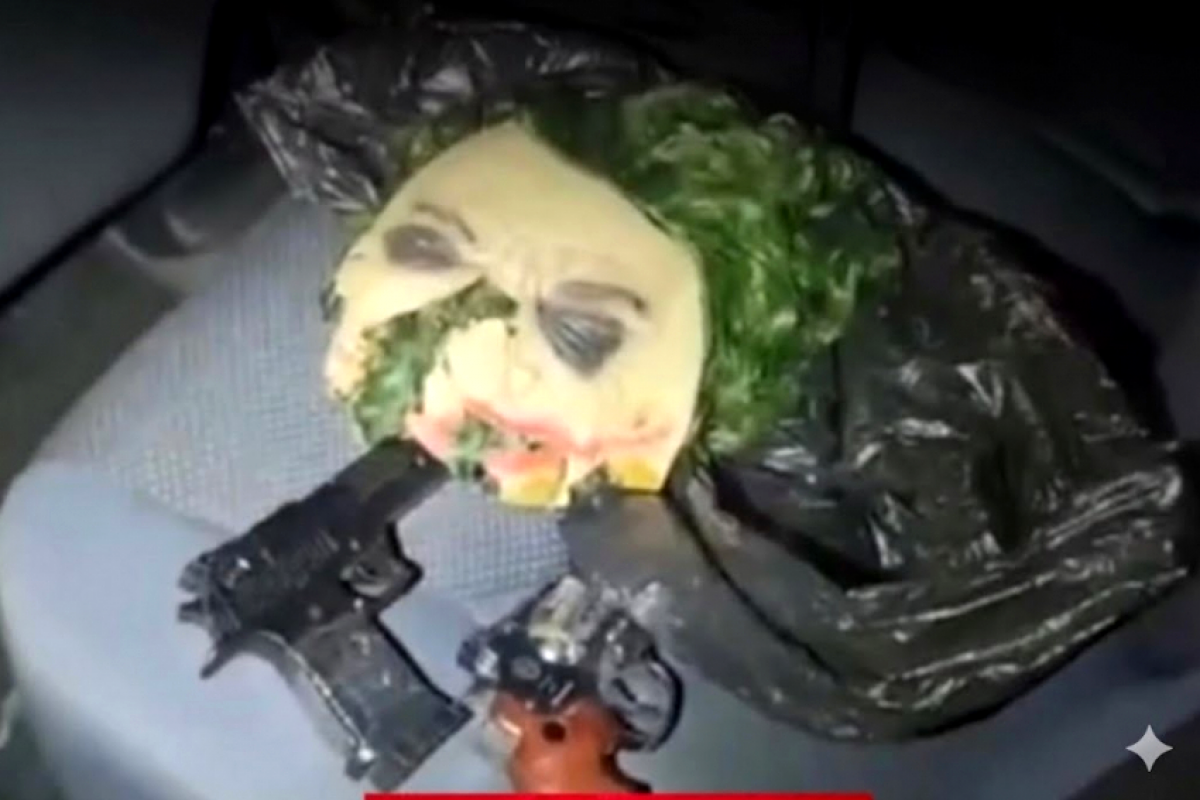 Criminosos agrediram caminhoneiro na Bandeirantes e fugiram em um Honda Fit. Equipe do TOR apreendeu revólver e máscara do 'Coringa' após 20 km de perseguição.