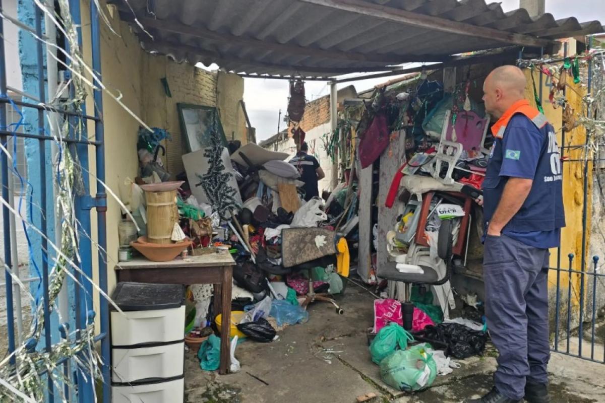 Lixo retirado da casa