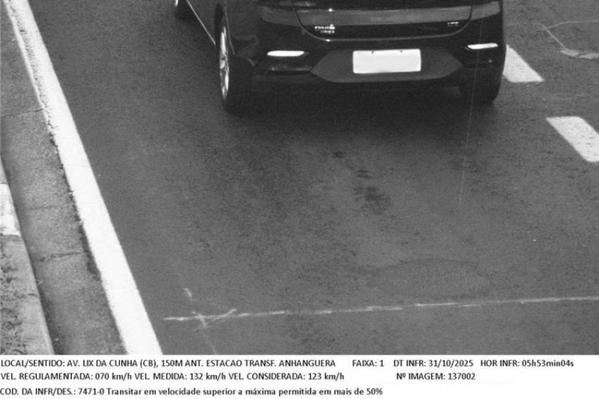 Velocidade lidera multas na metrópole com 452 mil registros; radar flagra moto a 170 km/h em avenida urbana.