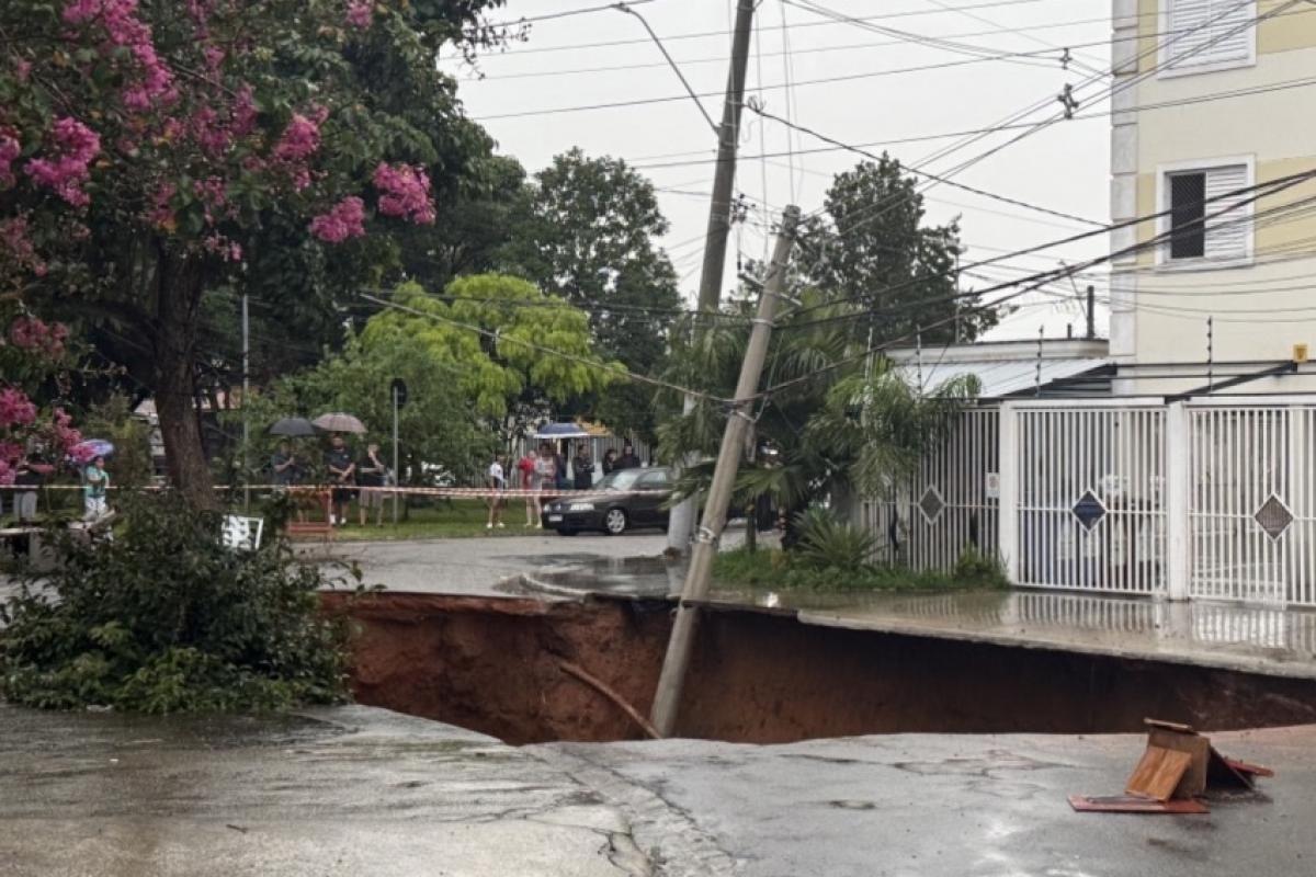 Local onde cratera se abriu 