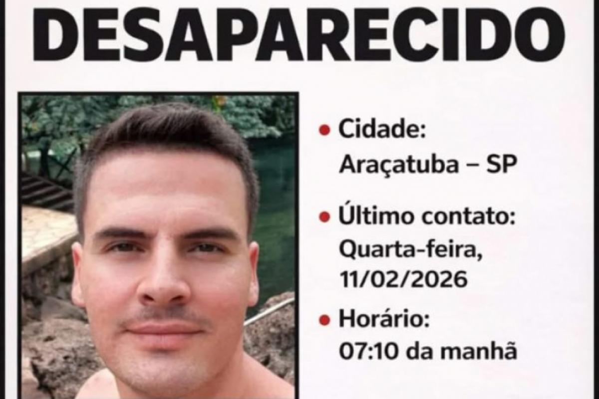 Bruno Vitoriano desapareceu após deixar a sogra no trabalho; celular está desligado e buscas se intensificam nas redes sociais