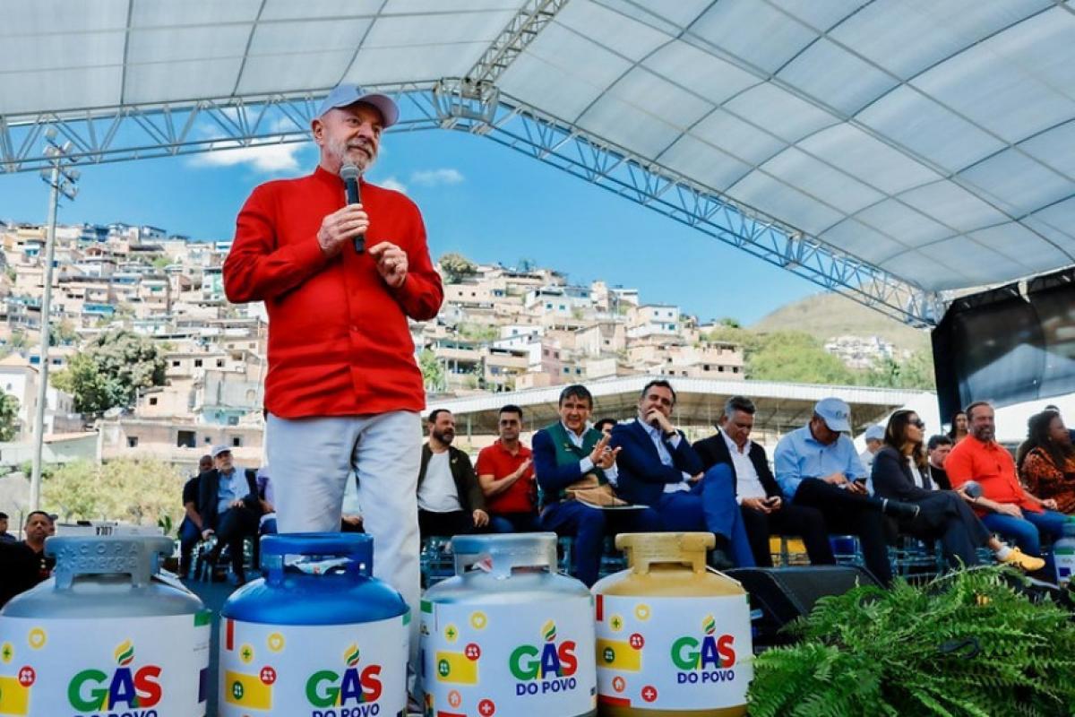 Lula, na cerimônia de Anúncio do Programa Gás do Povo, em setembro do ano passado