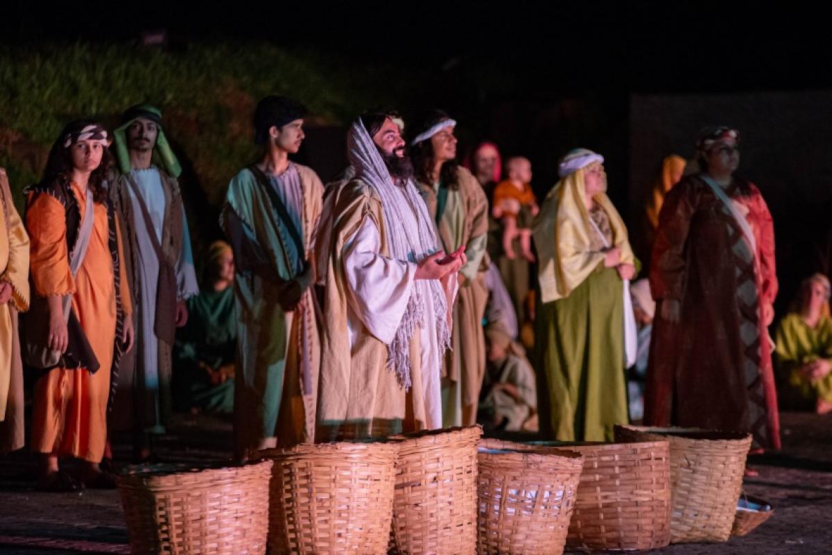 uma das cenas do espetáculo 'Paixão de Cristo'