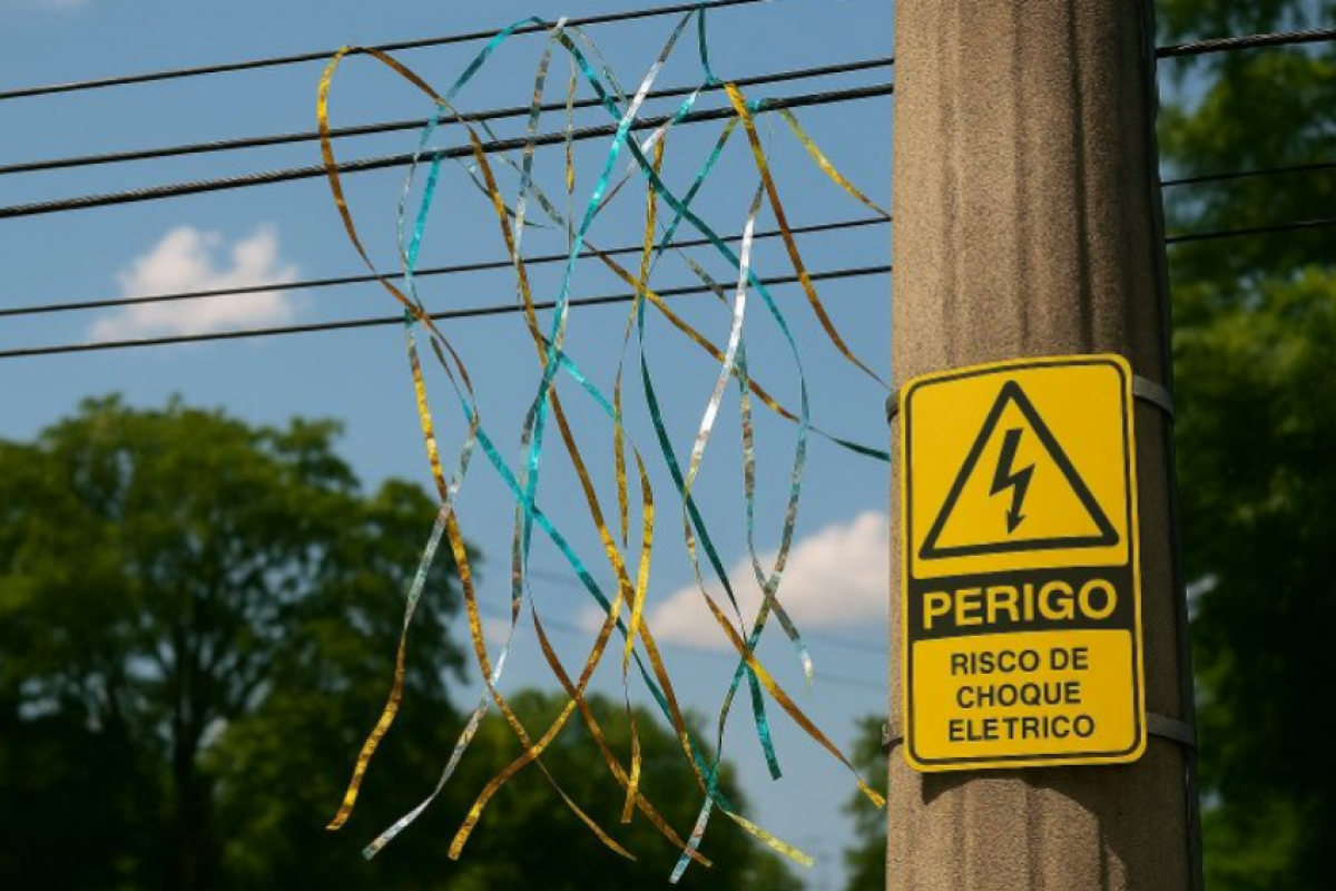 Objetos lançados em direção aos fins trazem riscos de acidentes elétricos