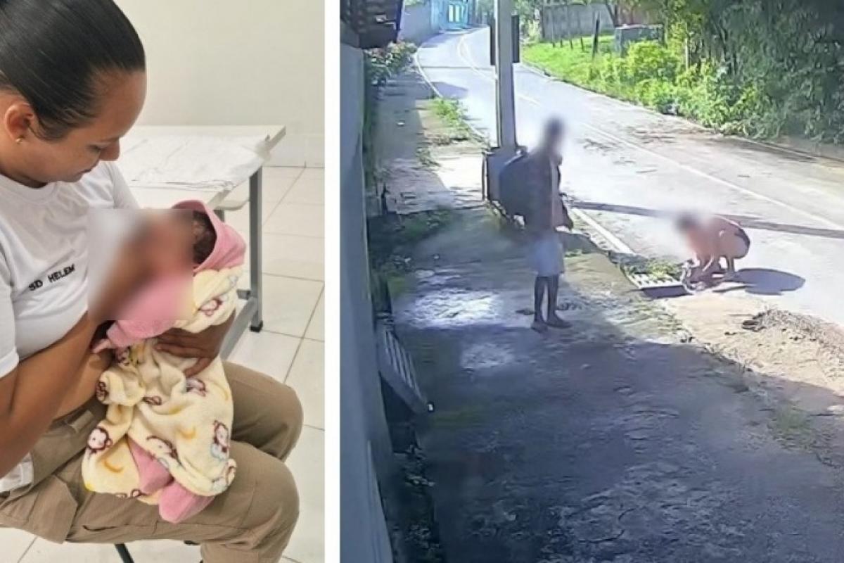 Policial amamentou a bebê, que estava desnutrida