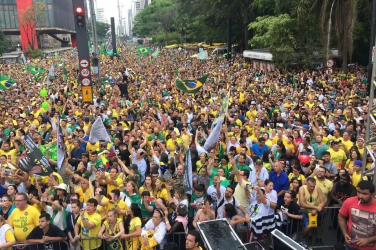 Protesto bolsonarista na avenida Paulista
