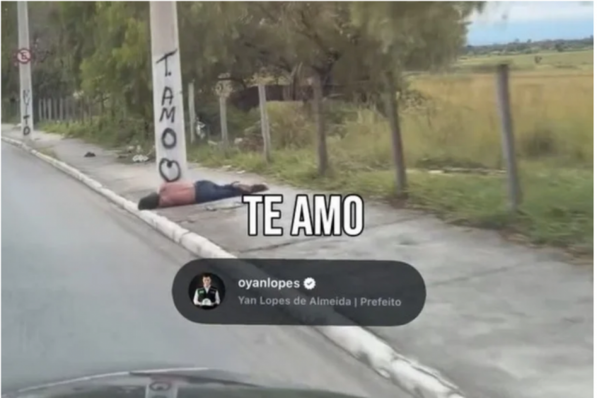 Na publicação, Yan Lopes afirma que pichações geram custos ao município.