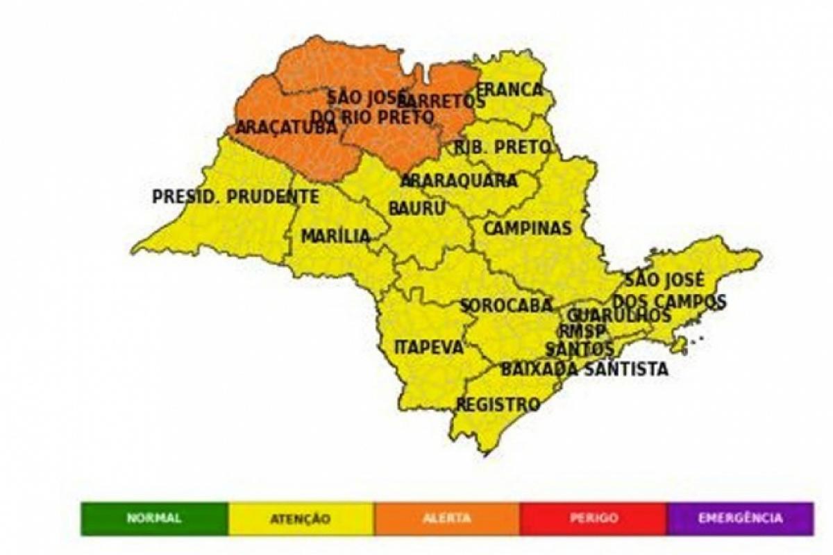 Previsão indica chuva forte, ventos e raios na cidade e região