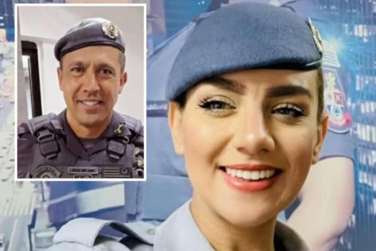 Gisele Alves Santana e o marido, o tenente-coronel Geraldo Leite Rosa Neto