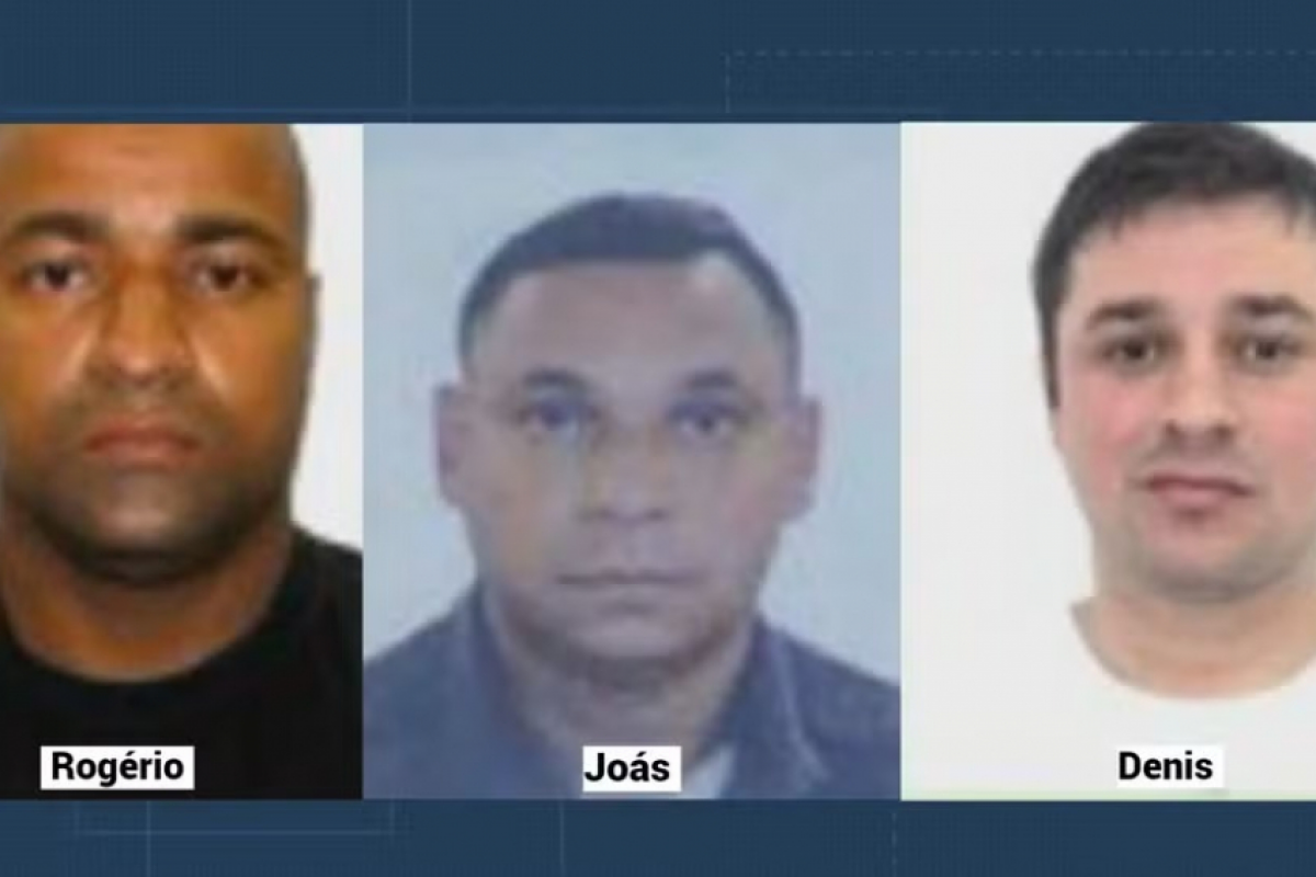 O cabo Rogério Vieira Guimarães, o 3º sargento Joás Ramos do Nascimento e o 3º sargento Denis Willians Neres Alpoim foram presos