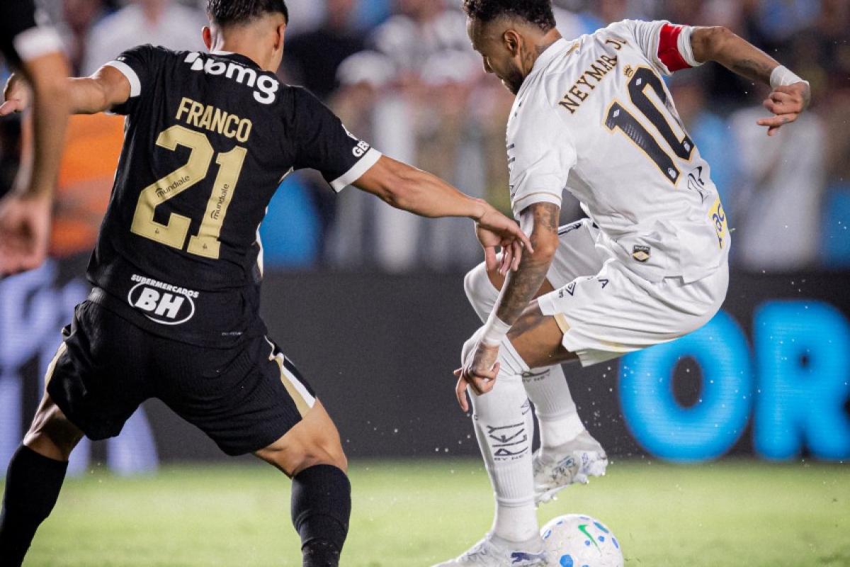 Neymar voltou a jogar contra o Atlético-MG