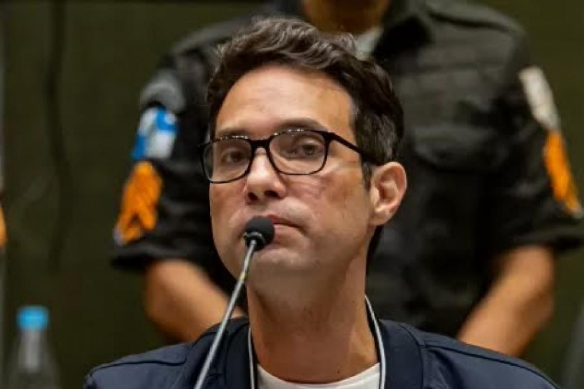 O ex-vereador Dr. Jairinho em interrogatório no Tribunal de Justiça do RJ 