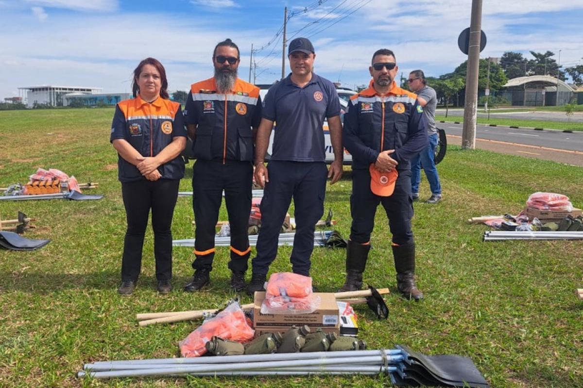 Além da capacitação, as equipes receberam um kit estiagem