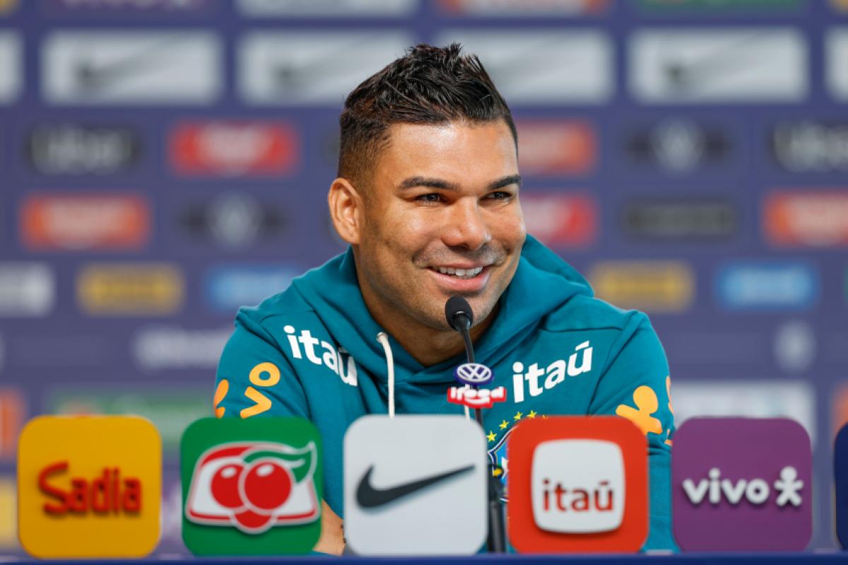 Casemiro, durante entrevista coletiva da seleção brasileira